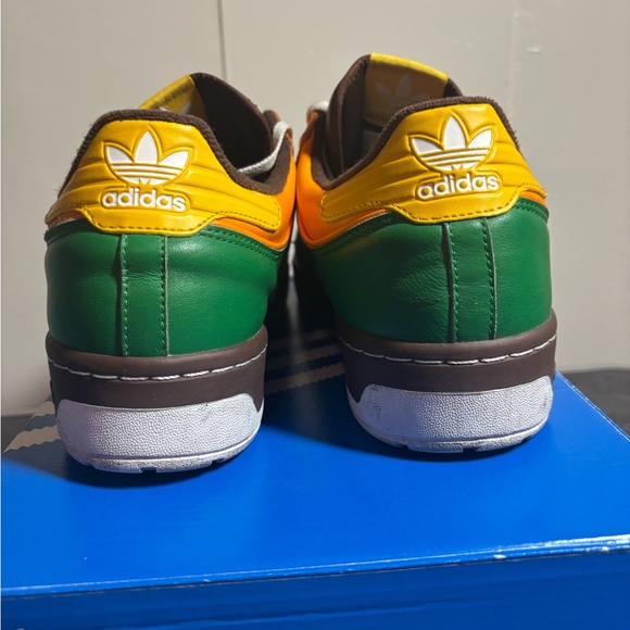 Adidas Rivalry X Human Made Men's Green and Orange Sneakers - Picture 4 of 4